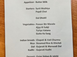 The Class Thali menu