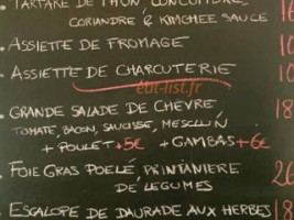 L'ardoise menu